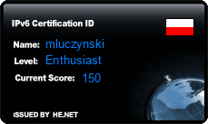 IPv6 Certification Badge for mluczynski