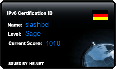IPv6 Certification Badge for slashbel