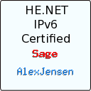 IPv6 Certification Badge for AlexJensen