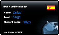 IPv6 Certification Badge for Didac