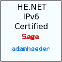 IPv6 Certification Badge for adamhaeder