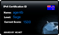 IPv6 Certification Badge for agentb