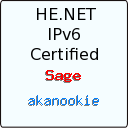 IPv6 Certification Badge for akanookie