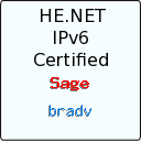 IPv6 Certification Badge for bradv