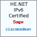 IPv6 Certification Badge for ciscomadman
