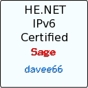 IPv6 Certification Badge for davee66