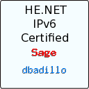 IPv6 Certification Badge for dbadillo