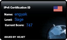 IPv6 Certification Badge for engyak