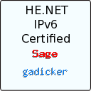 IPv6 Certification Badge for gadicker
