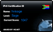 IPv6 Certification Badge for hvisage