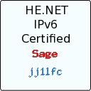 IPv6 Certification Badge for jj1lfc