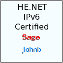 IPv6 Certification Badge for johnb