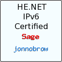 IPv6 Certification Badge for jonnobrow