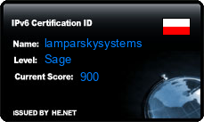 IPv6 Certification Badge for lamparskysystems