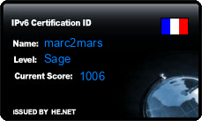 IPv6 Certification Badge for marc2mars