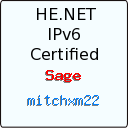 IPv6 Certification Badge for mitchxm22