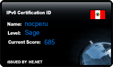 IPv6 Certification Badge for nocperu