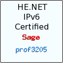 IPv6 Certification Badge for prof3205