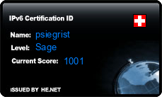 IPv6 Certification Badge for psiegrist