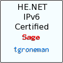IPv6 Certification Badge for tgroneman