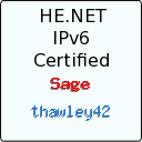 IPv6 Certification Badge for thawley42
