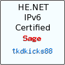 IPv6 Certification Badge for tkdkicks88