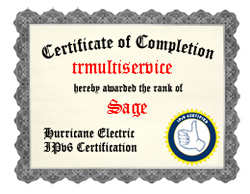 IPv6 Certification Badge for trmultiservice
