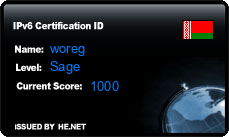 IPv6 Certification Badge for woreg